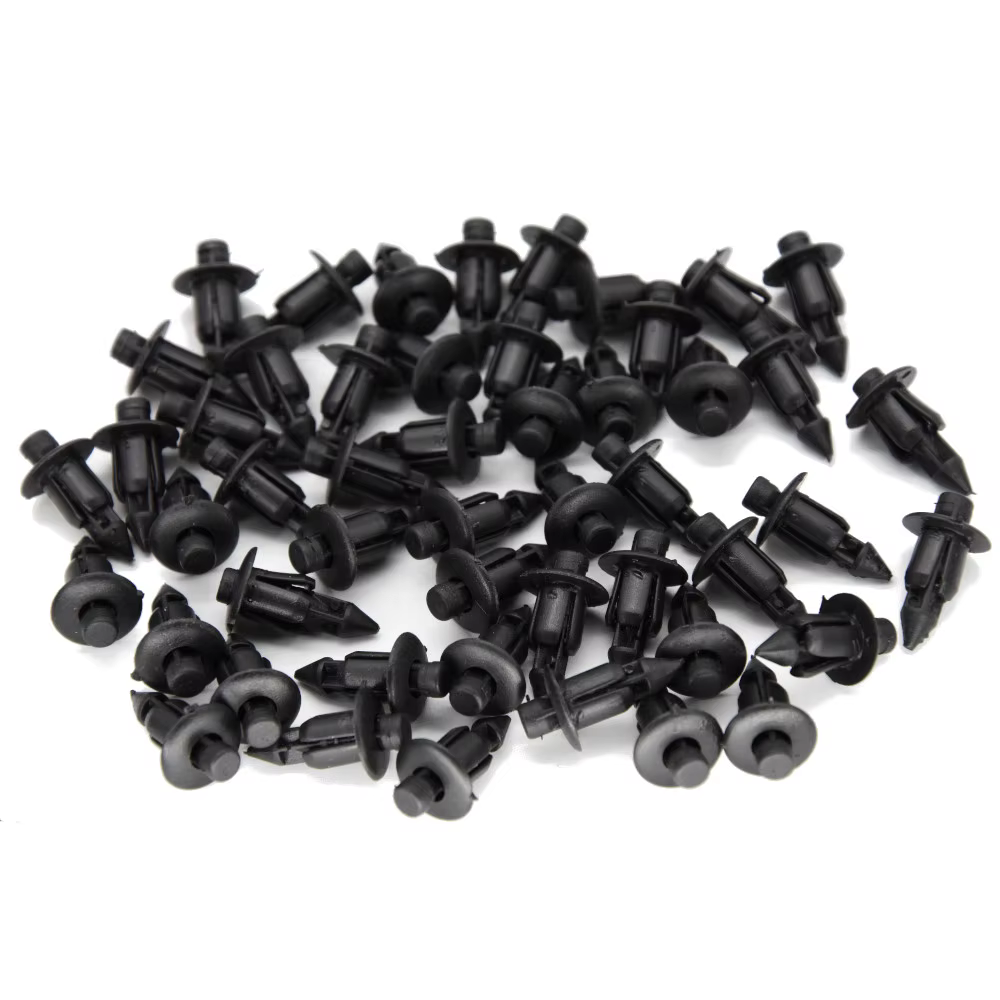 Clips de presión negros para accesorios y revestimientos del automóvil
