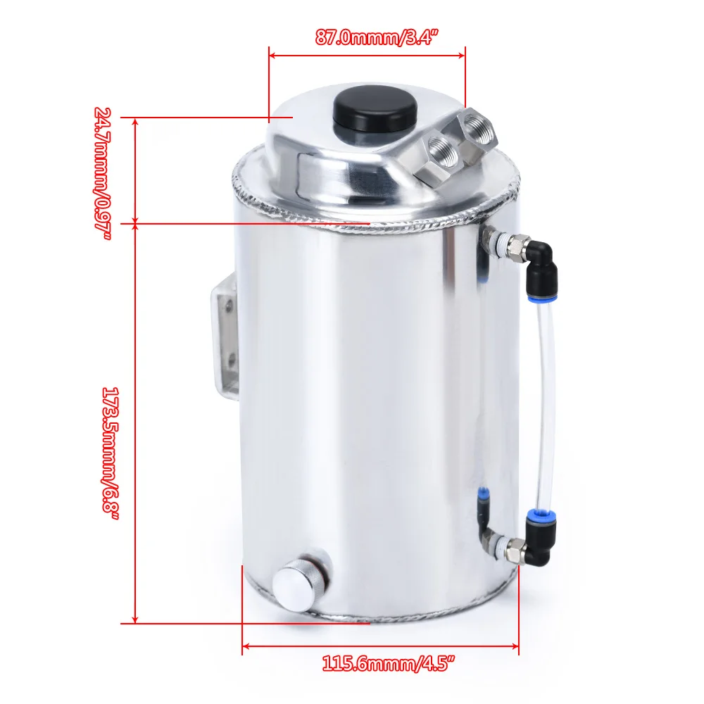 PQY Decantador de aceite de aluminio con filtro de ventilación TK01 - imagen 2