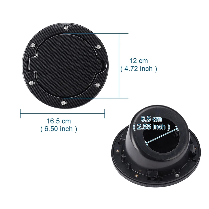 Tapa depósito combustible carbono Jeep Wrangler JK 2007-2017 - imagen 3