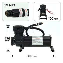 Compresor de aire Universal 12V 200PSI para suspensión neumática automóvil
