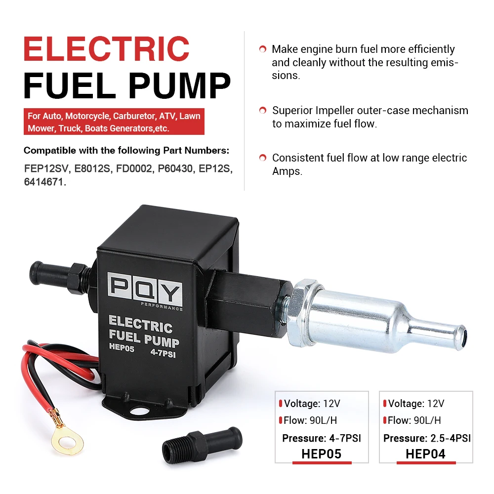 Bomba combustible electrónica 12V 90 LPH alta presión universal gasoil – P502 - imagen 5