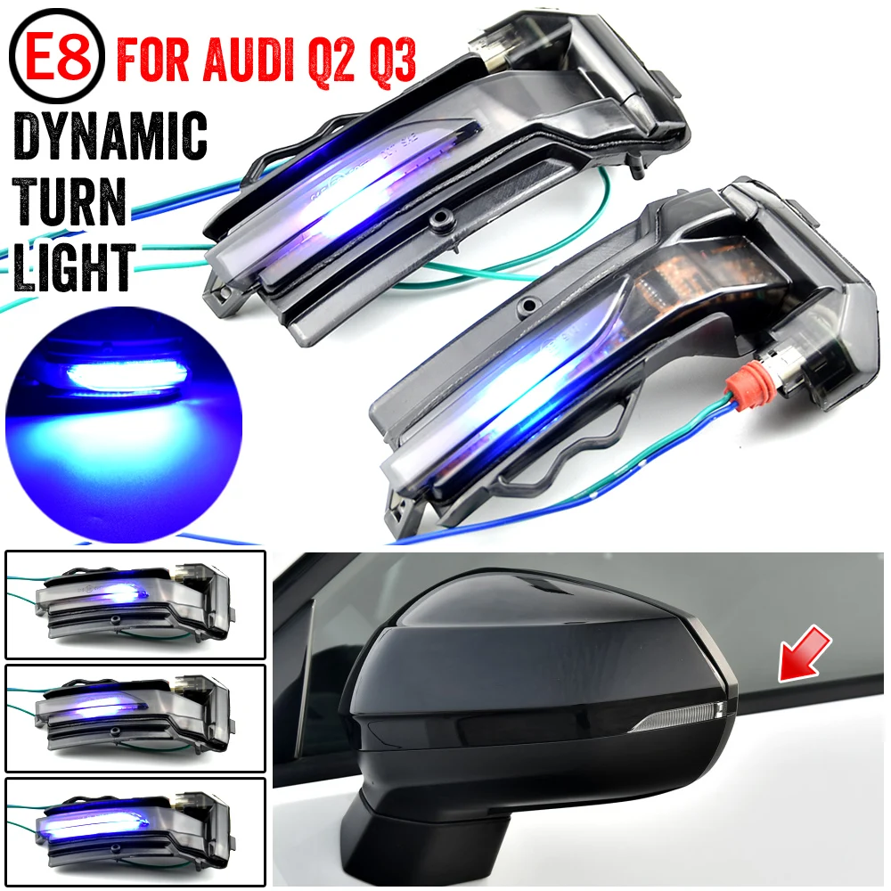 Luz intermitente LED de flujo dinámico para espejo lateral Audi Q2 Q3 - imagen 4