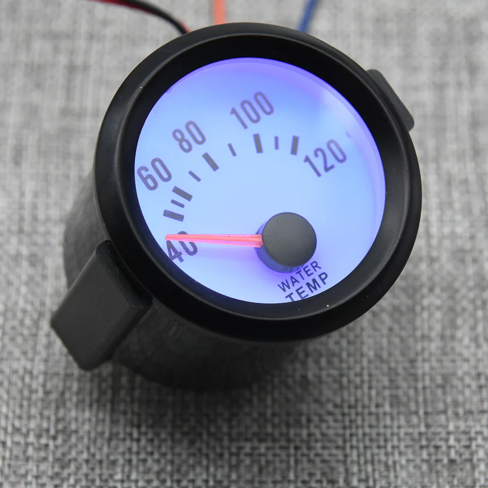 Indicador temperatura agua 52 mm LED azul 40-120 °C con sensor - imagen 2