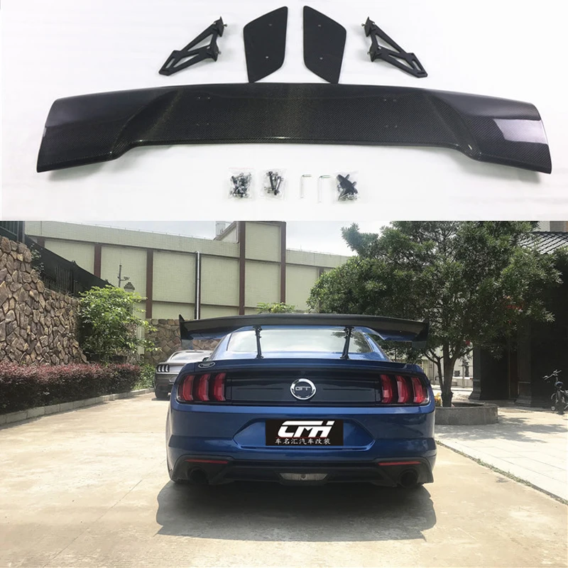 Alerón trasero GT de fibra de carbono para Ford Mustang Coupé 2015+