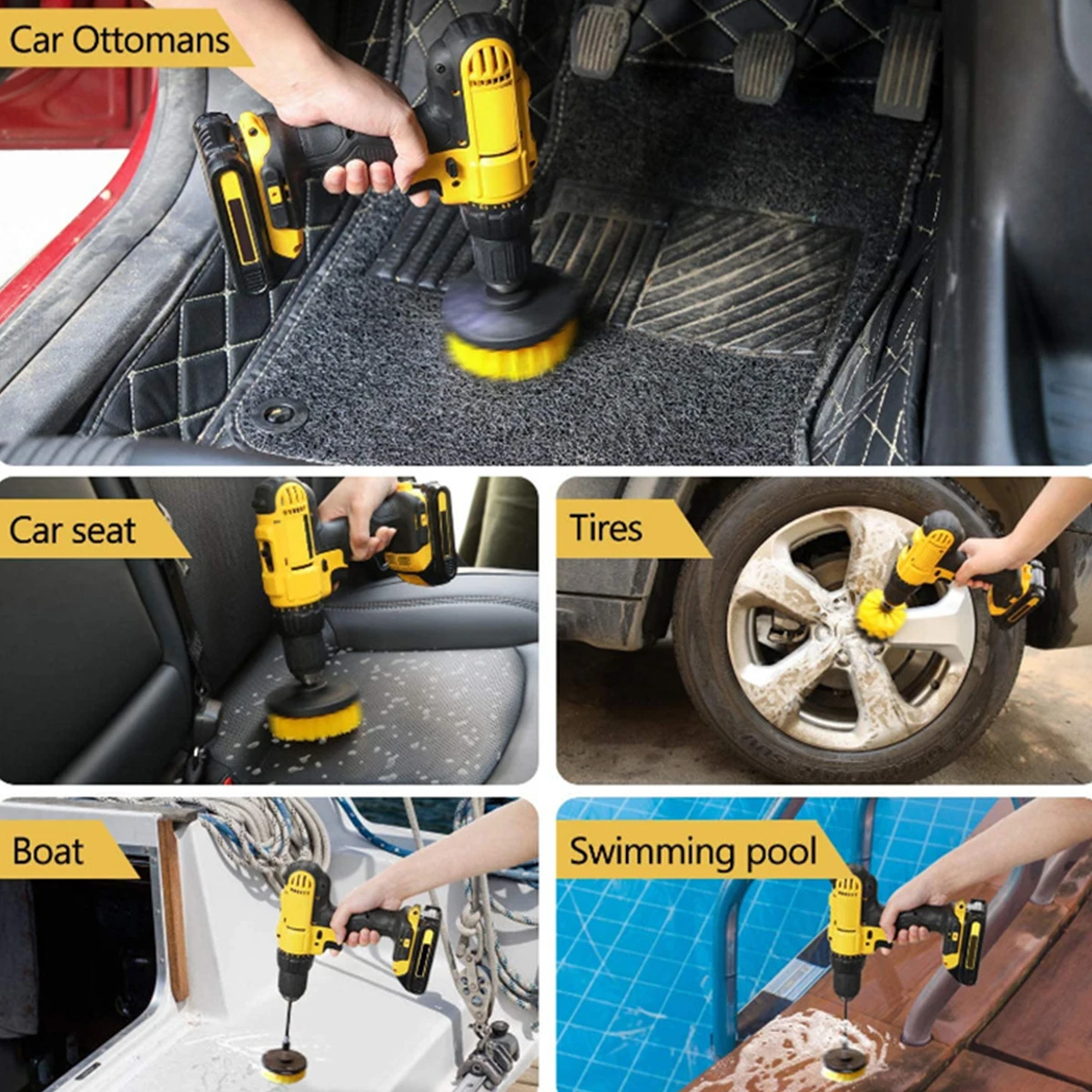 Kit de cepillos Detailing nylon para alfombras y tapicería - Coche - imagen 4
