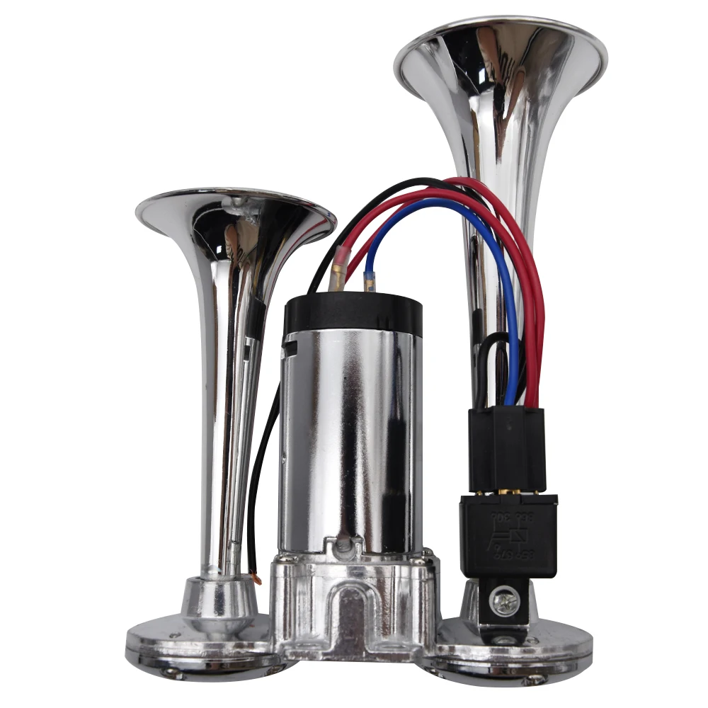 Bocina de coche 12V doble trumpet con relé 115dB - imagen 2