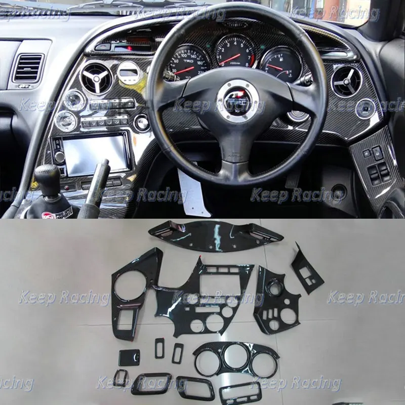 Molduras interiores fibra de carbono adhesivas Toyota Supra JZA80