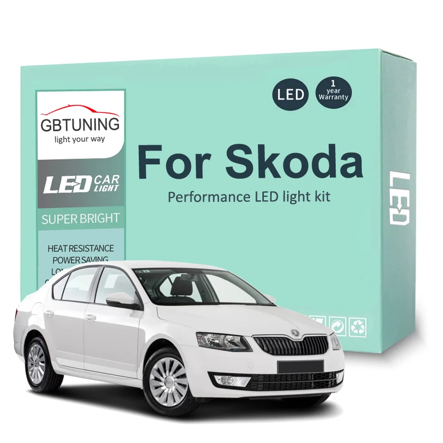 Kit de bombillas LED interior Skoda Octavia, Superb y Fabia Canbus