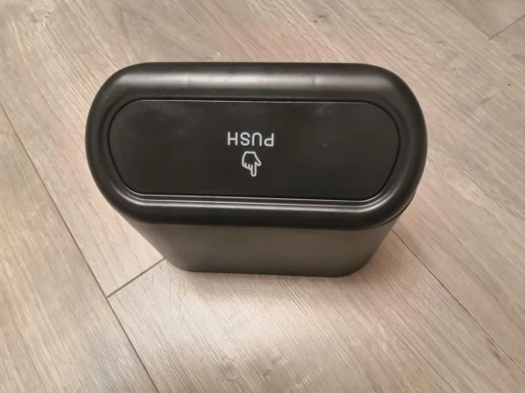 Cubo de basura colgante para coche, caja de almacenamiento de polvo, Abs negro, tipo cuadrado, accesorios interiores - imagen 4