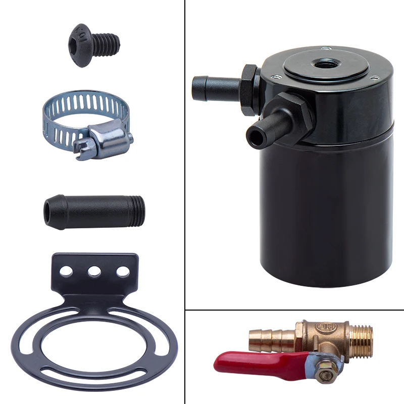 Separador de aceite Catch Can con filtro y válvula para coche - imagen 2