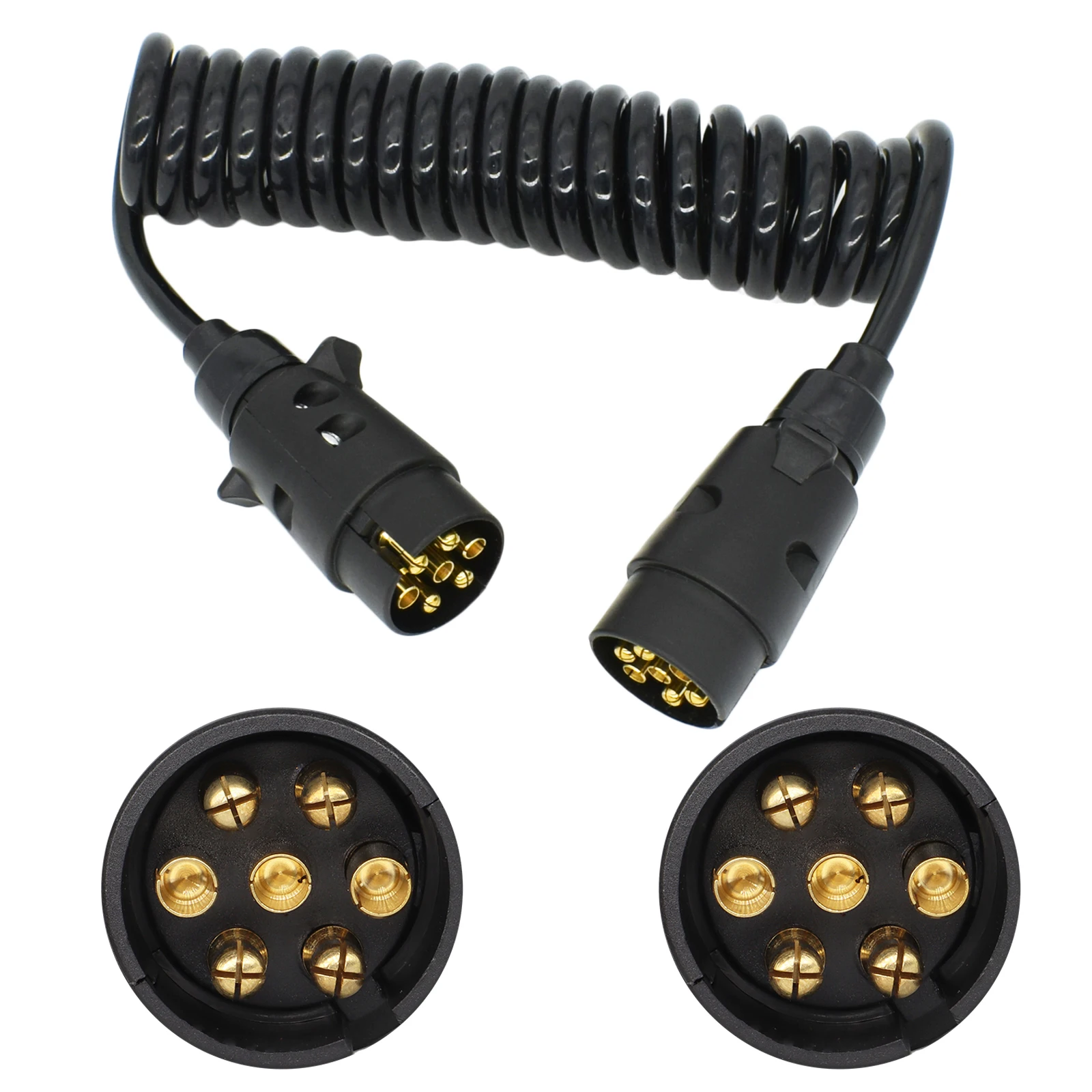 Cable extensión para luces de remolque 7 pines macho a macho - imagen 4