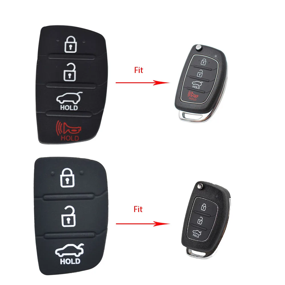 Botonera de goma llave Hyundai Tucson Santa Fe i20 Creta Elantra 3-4