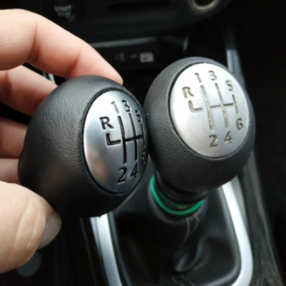 Perilla palanca cambios 6 velocidades cuero para Renault Megane MK3 - imagen 4