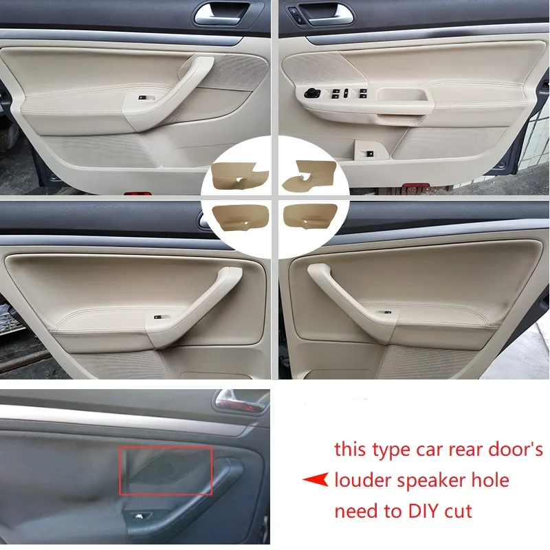 Cubierta de reposabrazos en cuero y carbono para VW Golf 5/Jetta - imagen 5