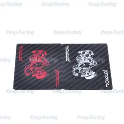 Baraja de póker de fibra de carbono con diseño serigrafiado