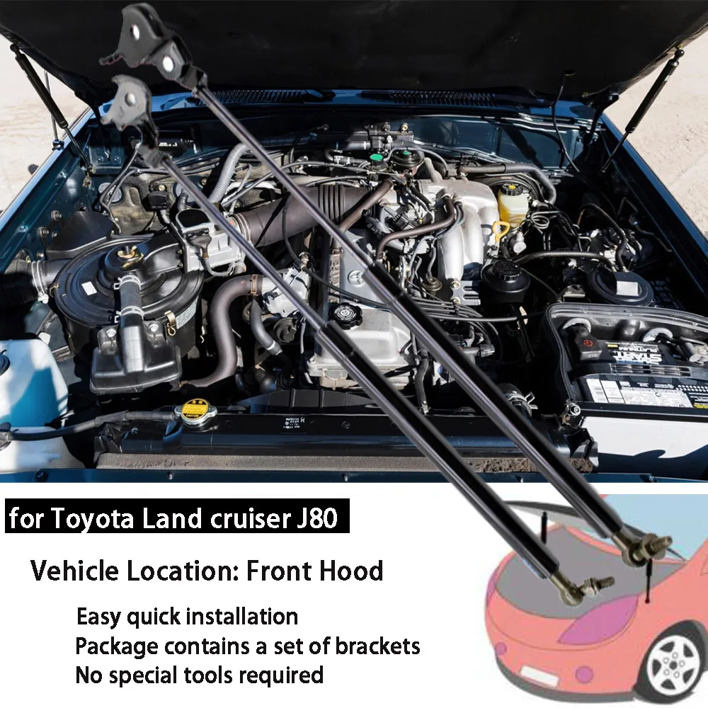 Puntales de gas para capó delantero LC80/LX450 1990-1997 Toyota