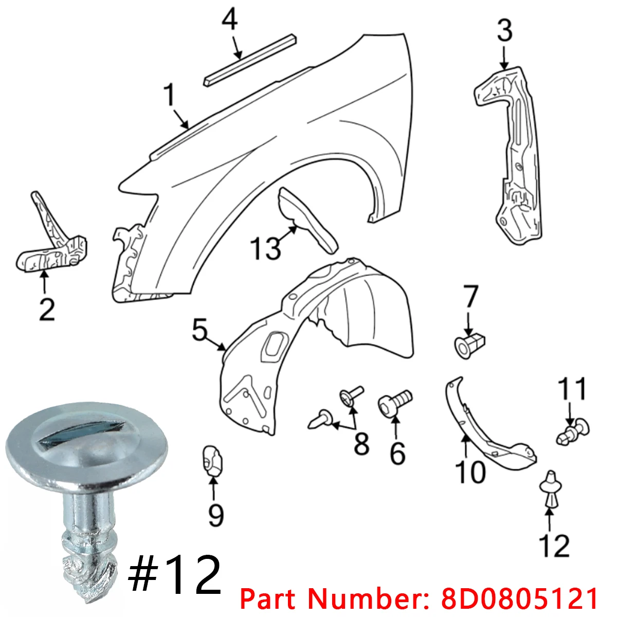 8D0805960 Soporte motor – VW Passat B5 Audi A4 A6 TT - imagen 4