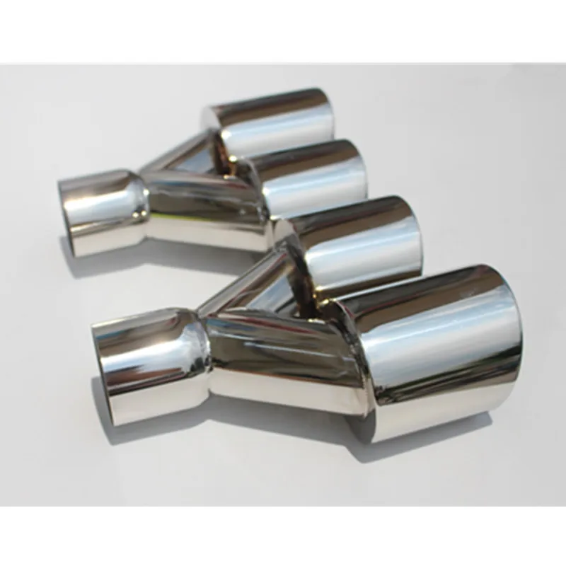 Tubo escape doble Acero Inoxidable 304 63/89 mm – BMW Mercedes VW Golf - imagen 2