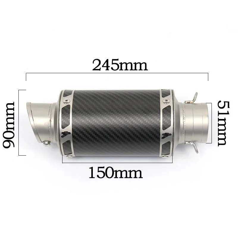 TERMIGNONI silenciador de escape de motocicleta de acero y fibra de carbono escape moto para KTM Fz6 Cbr250 Cb600 Mt07 xj6 cafe racer mt09 cb650f - imagen 2