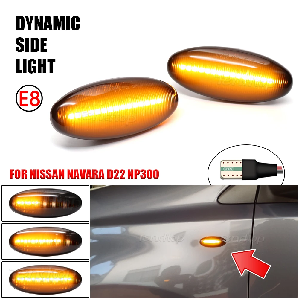 Intermitente lateral LED dinámico para Nissan Navara D22 (1998-2005) - imagen 2