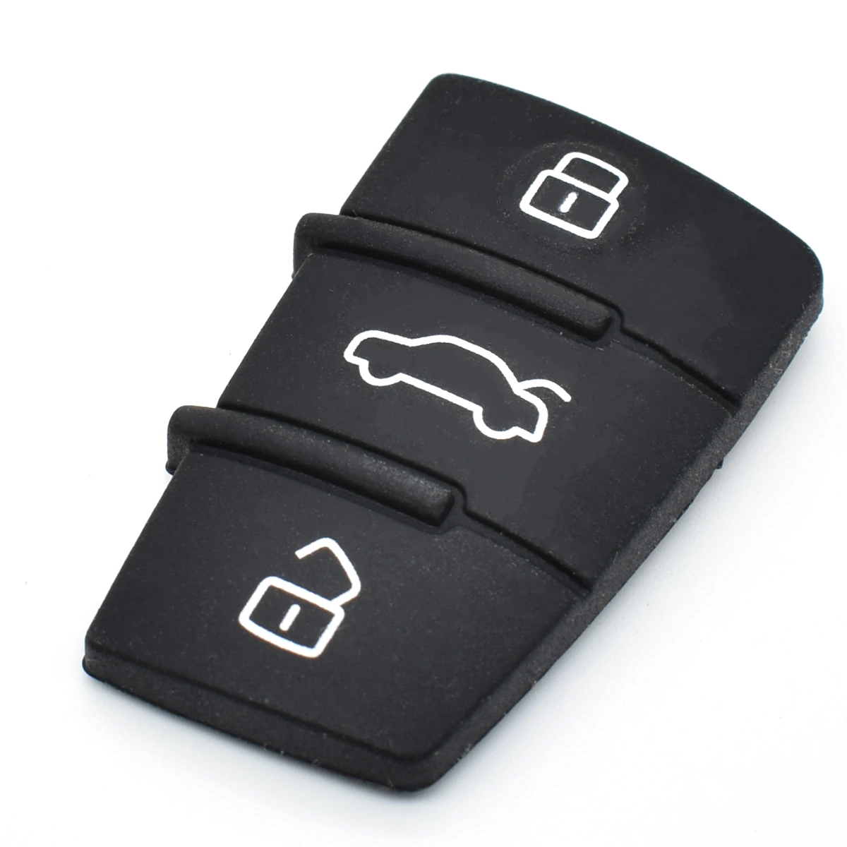 Funda de goma para mando a distancia de coche, carcasa de repuesto de 3 botones para Audi A1, S1, A3, A4, A5, A6, A8, Q5, Q7, TT, RS - imagen 3