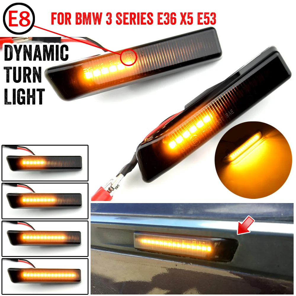 Intermitente lateral LED dinámico para BMW X5 E53 y E36