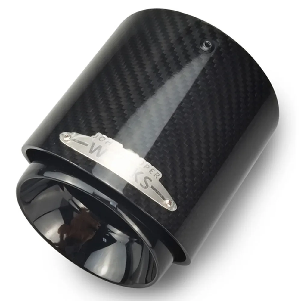 Silenciador de escape fibra carbono puntas negro brillante Mini Cooper