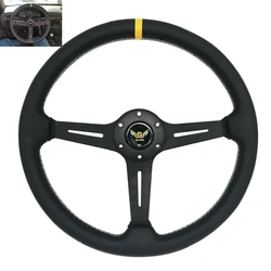 Volante de carreras Spceddy 370 mm de cuero con bocina