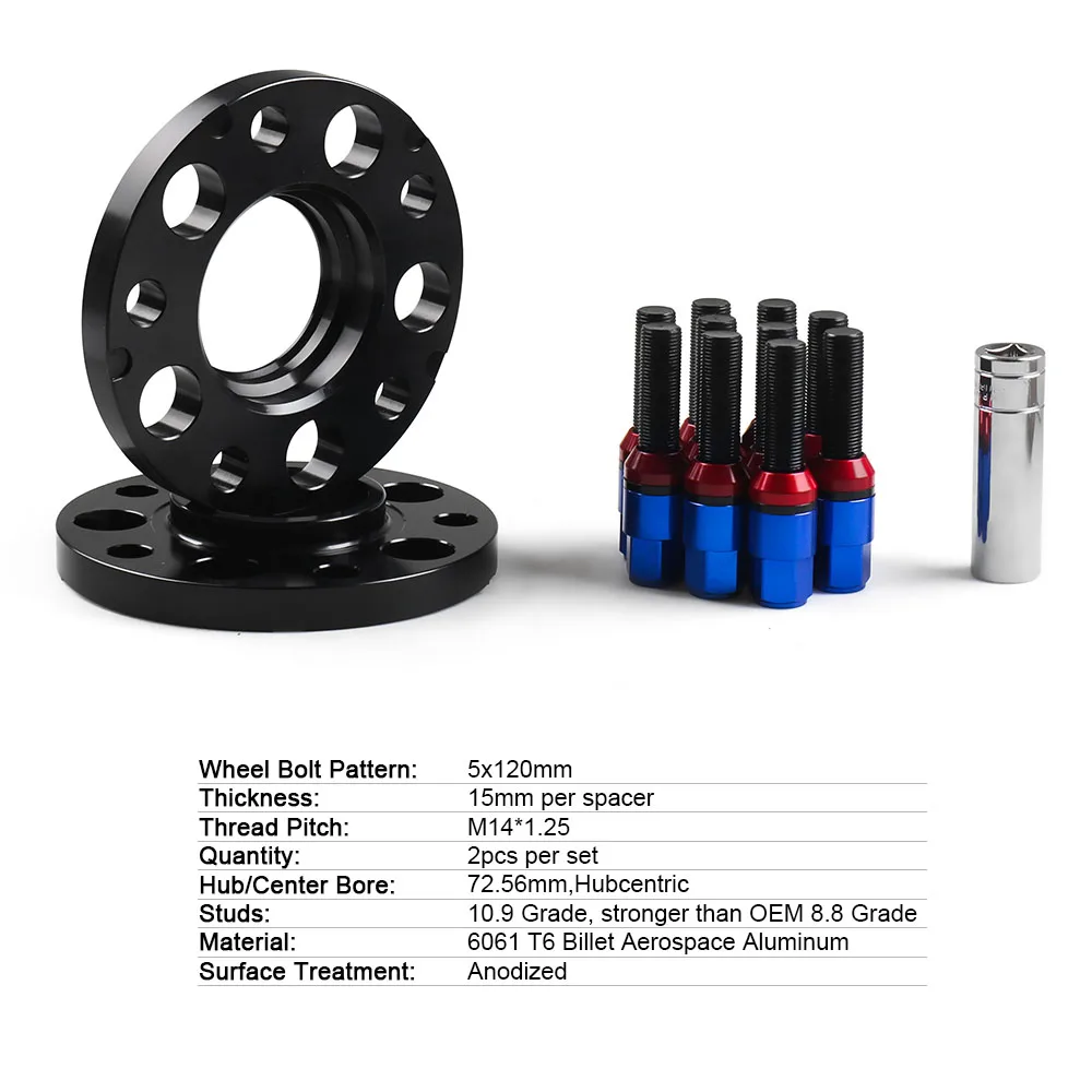 Espaciadores de rueda concéntricos 15mm 5x120 para BMW Serie F F10 F30 - imagen 3