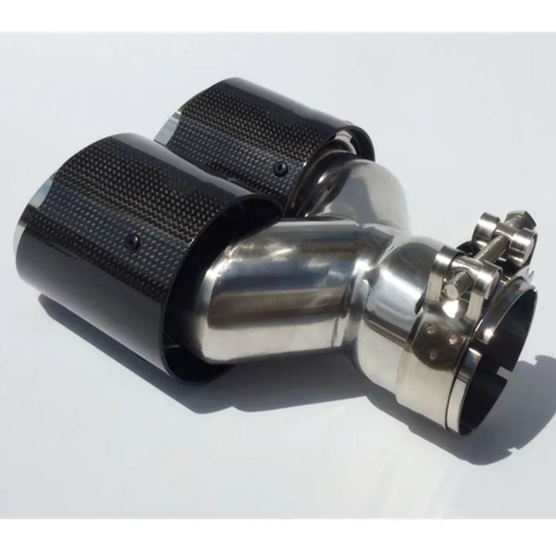 Punta de escape doble AK universal de carbono – BMW VW Golf