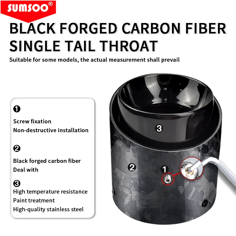 SUMSOO Punta de escape de carbono forjado para Mini Cooper R55-R61 - imagen 5