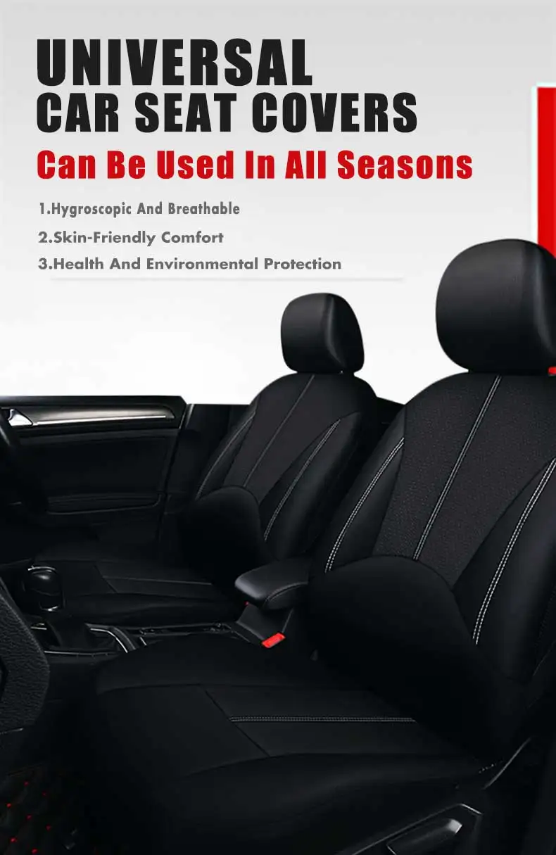Funda protectora de asiento de cuero PU color negro