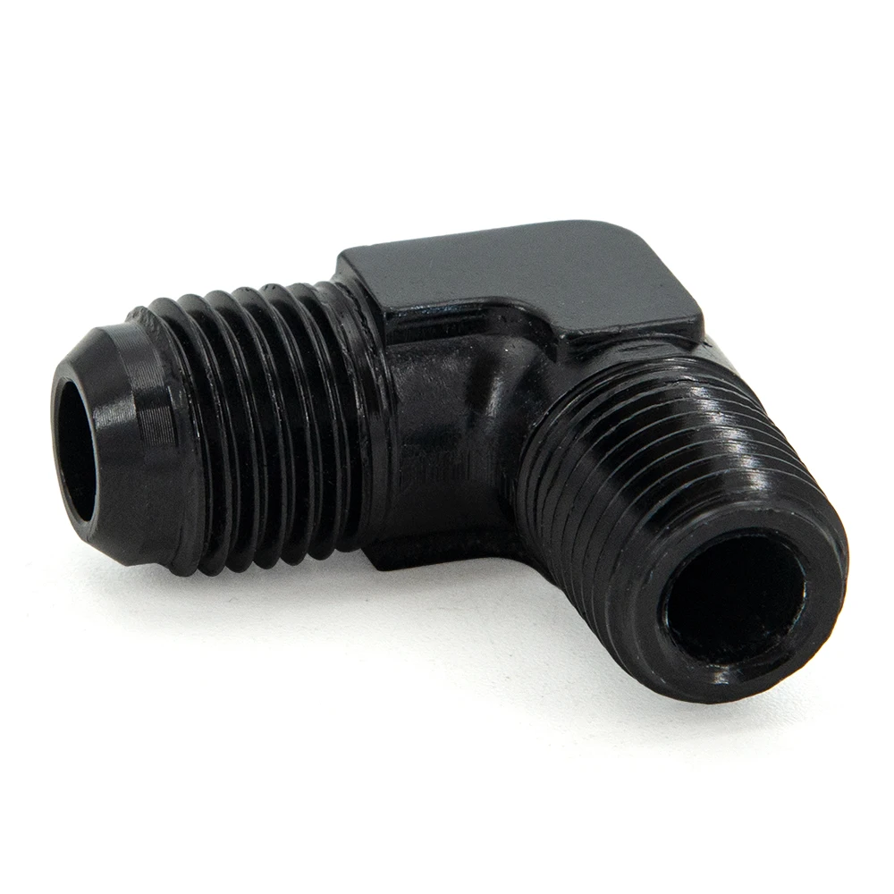 Adaptador de combustible aluminio 90 grados para AN6/AN8/AN10 a NPT
