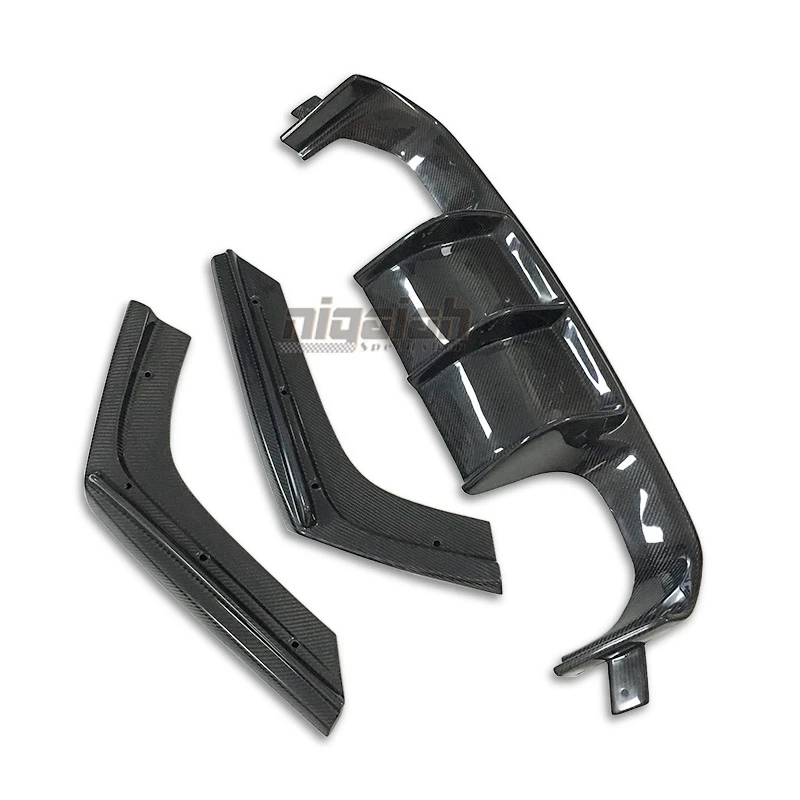 BMW difusor parachoques trasero carbono M3 M4 F80 F82 F83 con divisor - imagen 3
