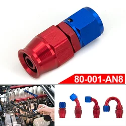 Conexiones PTFE AN6 AN8 universales rectas y angulares 45-180° – Gris