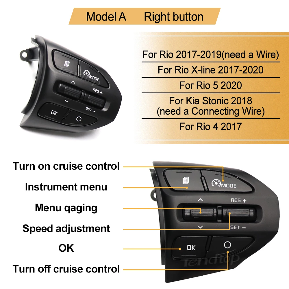 Mandos del volante Kia K2/Rio para control de crucero y audio - imagen 2