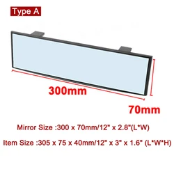X Autohaux Espejo retrovisor interior gran angular antirreflejos
