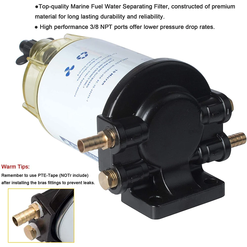 Filtro separador de agua S3213 para fuerabordas Mercury y Yamaha - imagen 3