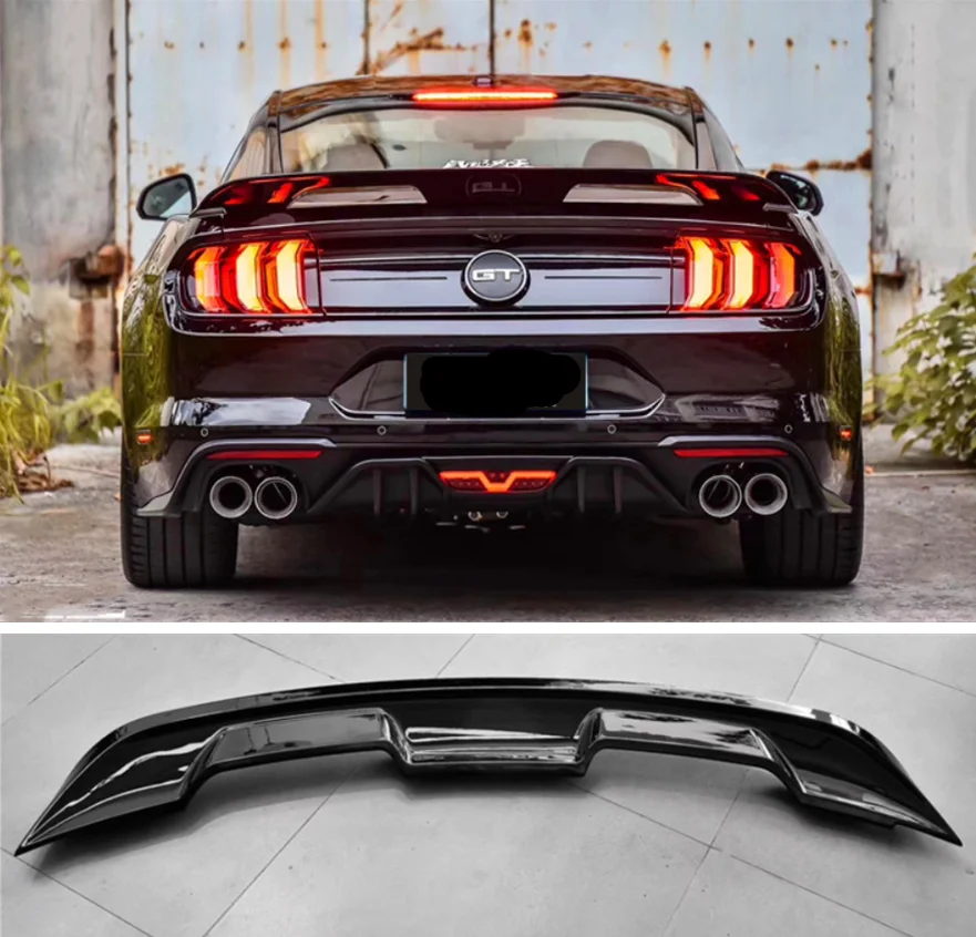 Alerón trasero Ford Mustang 2015-2023 ABS negro brillante GT Coupe