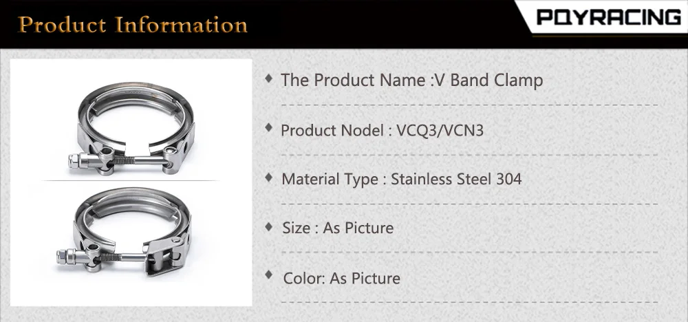 Abrazadera de banda en V