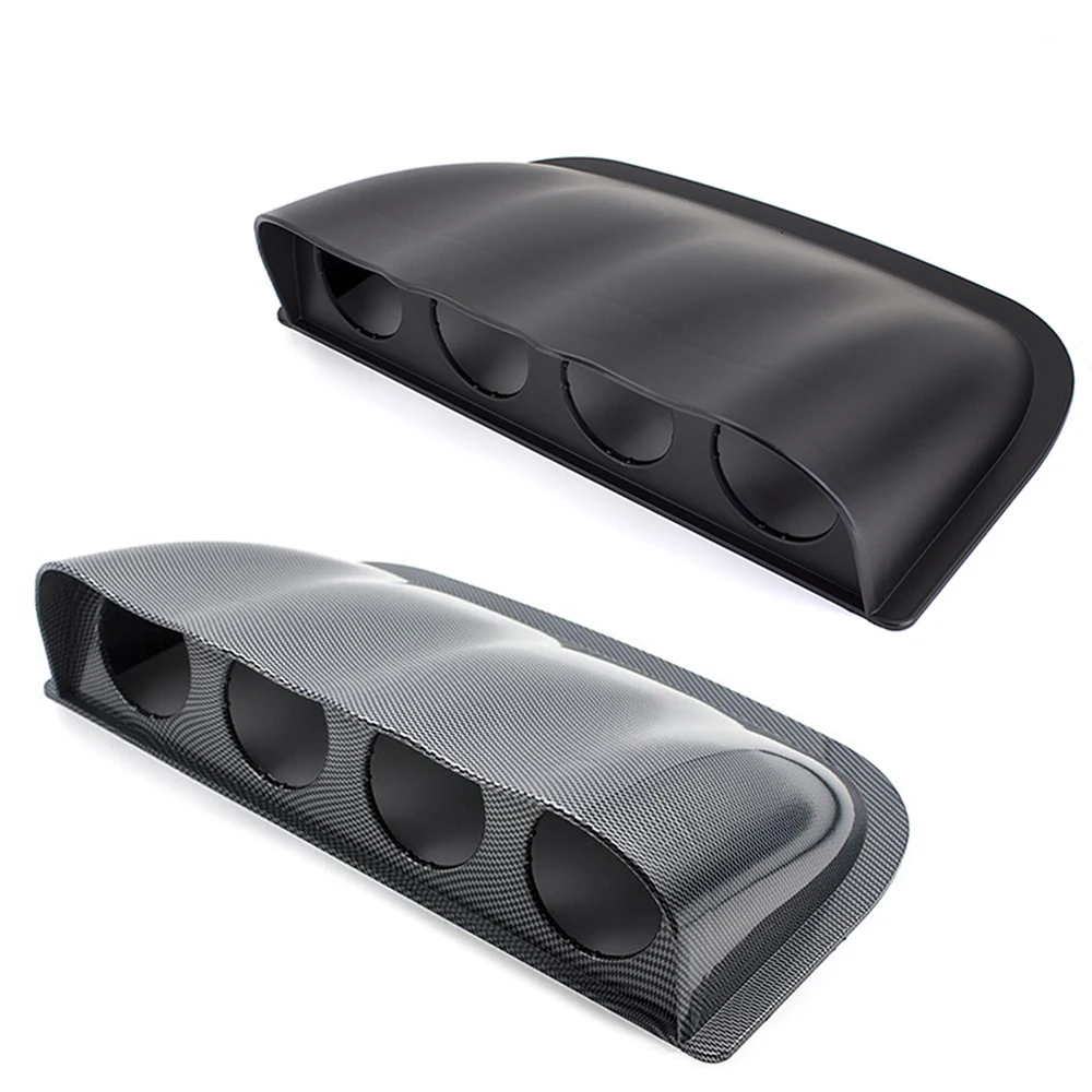 Panel universal 4 relojes 52 mm fibra carbono para tuning