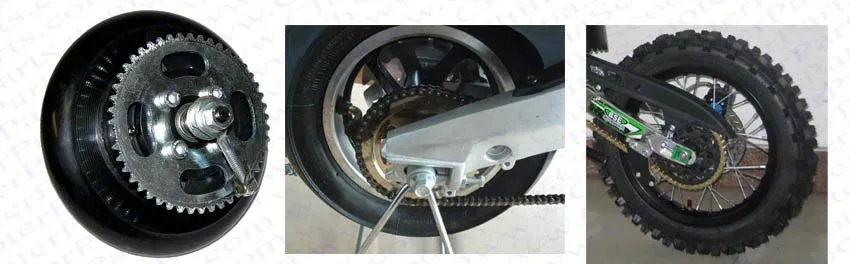 Aplicación del piñón trasero en Mini Dirt Bike y Mini Quad