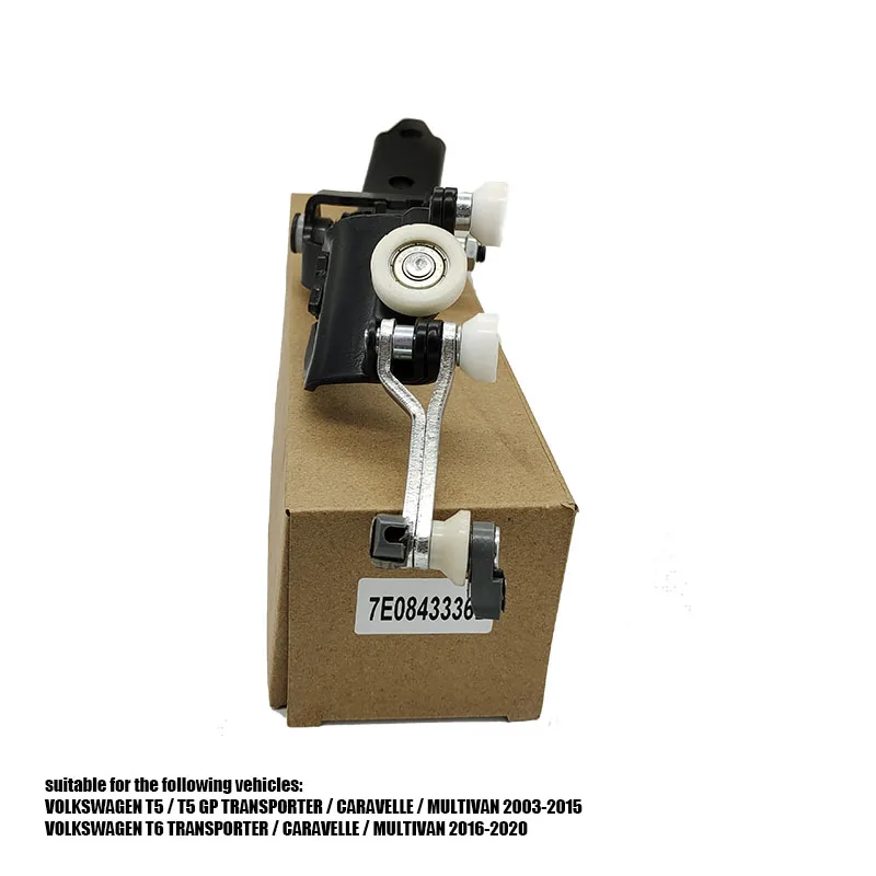 Vista frontal de la guía de rodillo para puerta corredera VW T5 T6