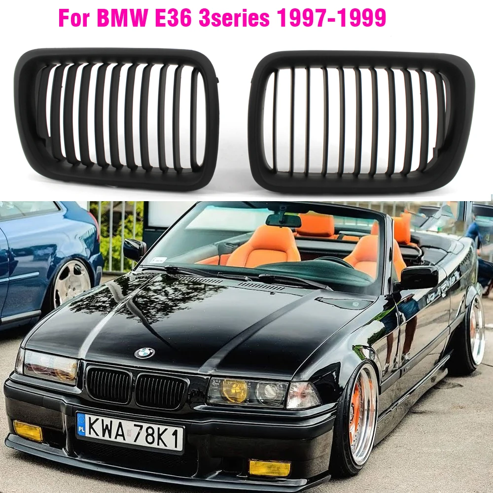Parrilla frontal BMW E36 318i 323i 325i 328i - ABS negro