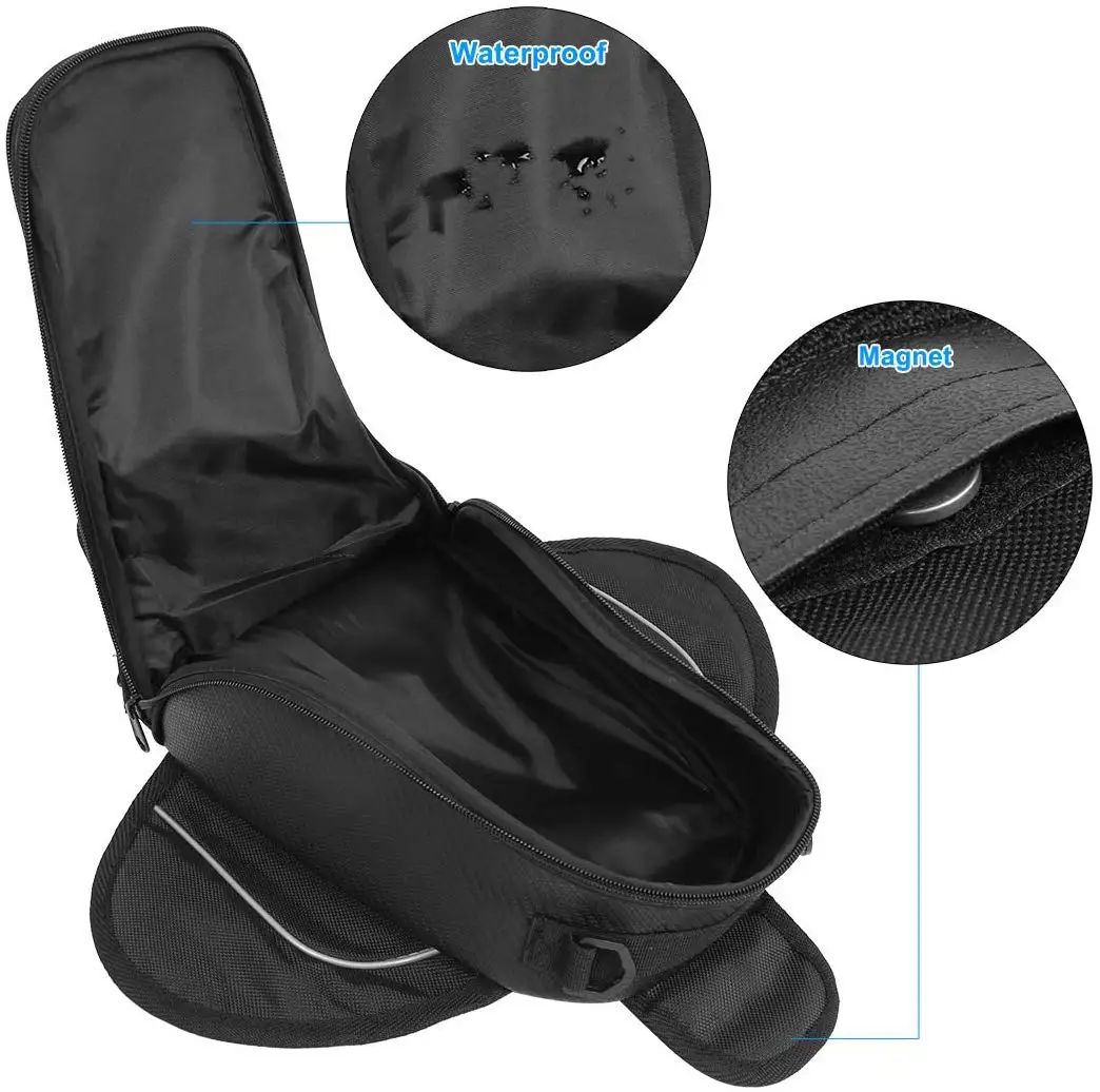 Bolsa magnética impermeable Oxford para tanque de moto con ventana - imagen 4