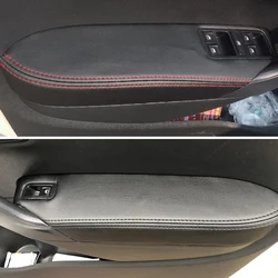 Cubierta de reposabrazos de puerta en cuero para VW Polo 2011-2016