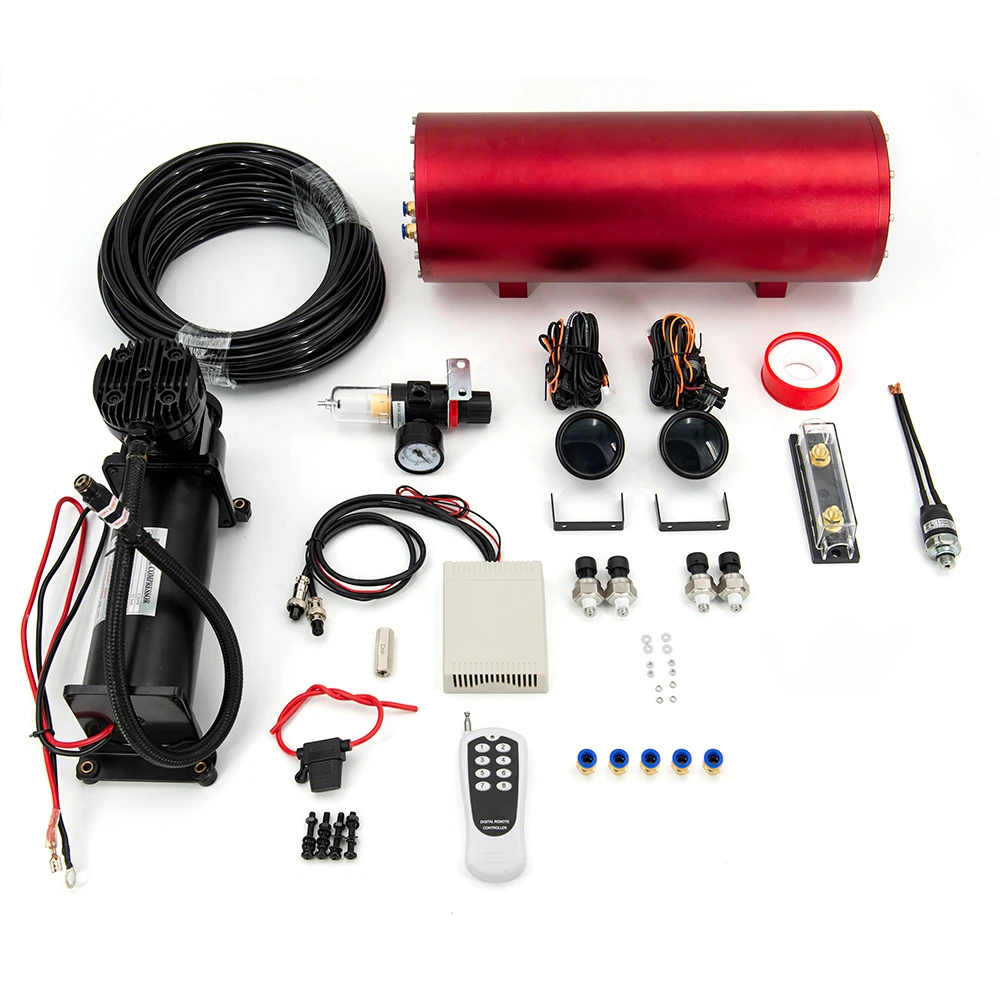 Kit de suspensión neumática con mando remoto y compresor 200 PSI - imagen 2