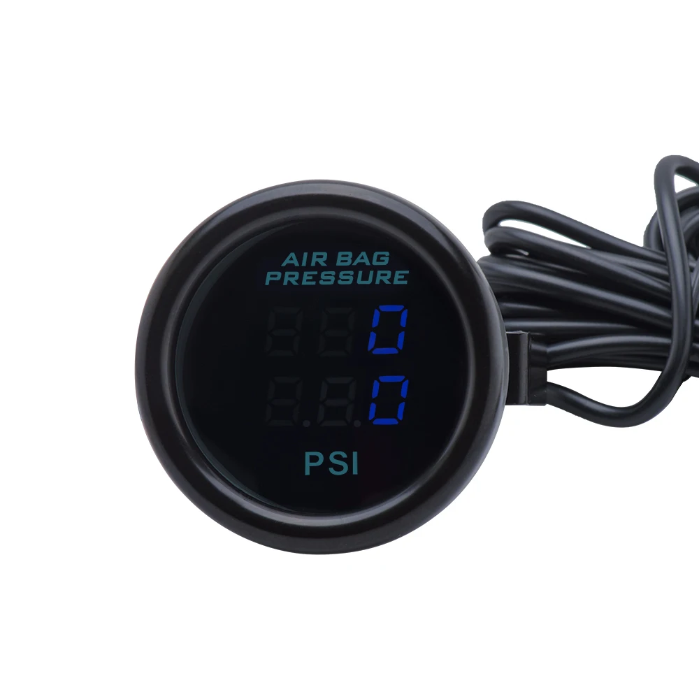 Manómetro dual para suspensión neumática de 300 PSI con LED rojo y azul