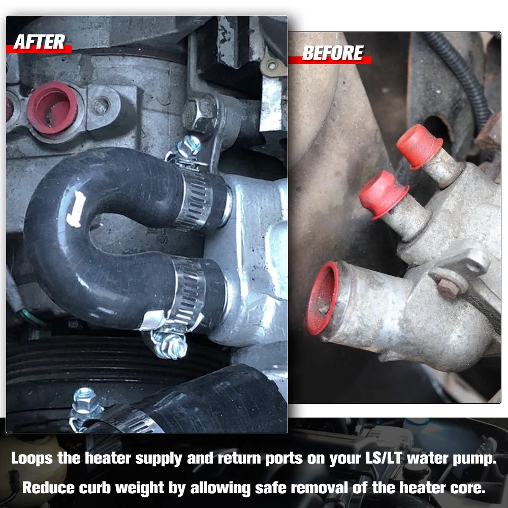 Manguera de derivación del calefactor para motores GM LS Gen III-V - imagen 5