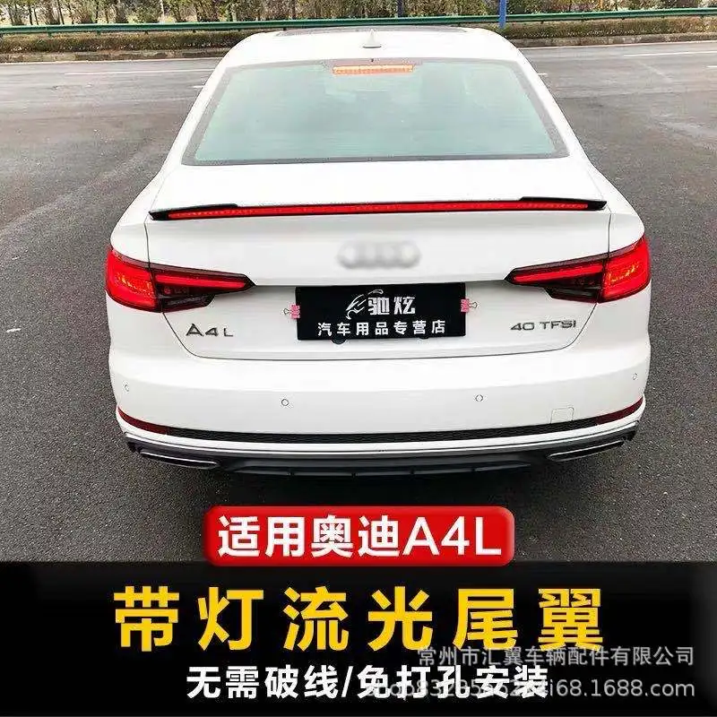 Alerón trasero ABS con luz de freno dinámica para Audi A4 B9 - imagen 2